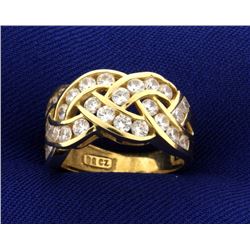 1 1/2ct TW CZ Ring in 14k Gold