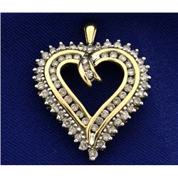 1 1/4ct TW Diamond Heart Pendant