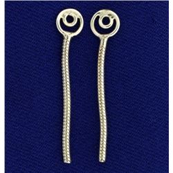 Sterling Silver Dangle Stud Earrings Enhancers