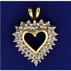 1/2ct TW Diamond Heart Pendant