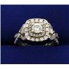 Image 1 : 1 1/2ct TW Halo Style Diamond Ring
