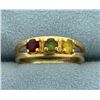 Image 1 : Garnet, Peridot, and Citrine Ring