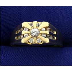 3/4ct TW Men's White Sapphire Ring