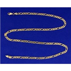 Italian Made 20 1/2 Inch Figaro Neck Chain