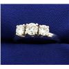 Image 1 : .9ct TW Three Stone Diamond Ring