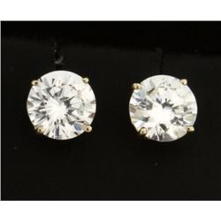2ct TW CZ Gemstone Stud Earrings