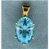 Image 1 : 14ct Blue Topaz Pendant