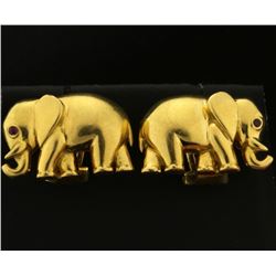 18k Elephant Earrings