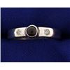 Image 1 : Garnet and Diamond Men's Ring