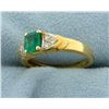 Image 2 : Natural Emerald and Diamond Ring