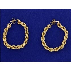 Rope Chain Hoop Earrings