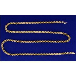 23 1/2 Inch Rope Style Neck Chain