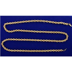 30 1/2 Inch Rope Style Neck Chain