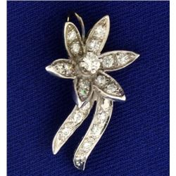 1/2 ct TW Diamond Flower Pendant