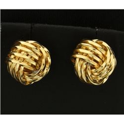 Knot Style Gold Earrings