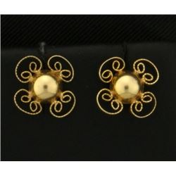 Fashion 14k Yellow Gold Earrings