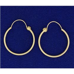 3/4 Inch Hoop Earrings