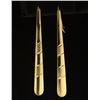Image 1 : Long Diamond Cut Drop Earrings