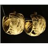 Image 1 : Leaf Hoop Earrings