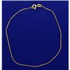 Image 1 : 10 3/4 Inch Box Link Anklet