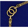 Image 2 : 7 1/2 Inch Alternating Flat Link and Ring Designer Bracelet