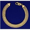Image 1 : Italian Made 7 Inch Double Curve Link Braided Bracelet