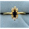 Image 1 : Natural Sapphire and Diamond Ring