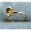 Image 2 : Natural Sapphire and Diamond Ring