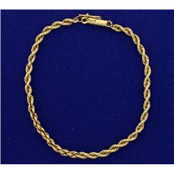 7 1/4 Inch Rope Style Bracelet