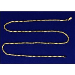 22 Inch Heavy Box Link Neck Chain