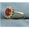 Image 2 : 1.5ct Natural Ruby and Diamond Ring