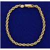 Image 1 : 7 1/4 Inch Rope Style Bracelet