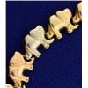 Image 2 : Rose, Yellow, and White Gold Elephant Bracelet