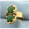 Image 2 : Jade and Diamond Ring