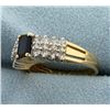Image 2 : Natural Sapphire and Diamond Ring