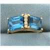 Image 1 : London Blue Topaz and Diamond Ring