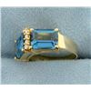 Image 2 : London Blue Topaz and Diamond Ring
