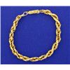 Image 1 : 18k Gold 7 Inch Rope Style Bracelet