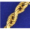 Image 2 : 18k Gold 7 Inch Rope Style Bracelet