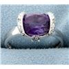 Image 1 : Modern Tension Set Amethyst Ring