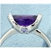 Image 3 : Modern Tension Set Amethyst Ring