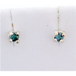 Blue Diamond Stud Earrings