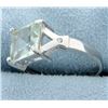 Image 2 : Modern 2.57ct Green Amethyst Ring with Diamonds