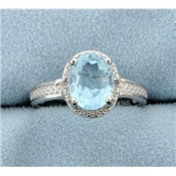 Vintage Style Blue Topaz Ring