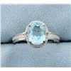Image 1 : Vintage Style Blue Topaz Ring