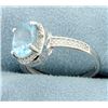 Image 2 : Vintage Style Blue Topaz Ring