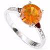 Image 1 : Citrine and Garnet Ring in Sterling Silver