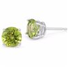 Image 1 : Peridot Stud Earrings 6MM in Sterling Silver