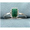 Image 1 : Emerald Ring in Sterling Silver