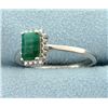 Image 2 : Emerald Ring in Sterling Silver